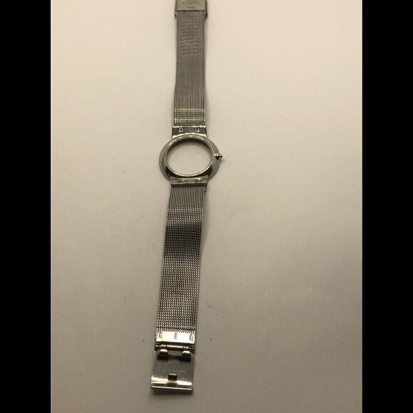 Skagen Watch Parts Band 18mm Clasp Case 24mm No Crystal Silver Links PY254 - Picture 5 of 12